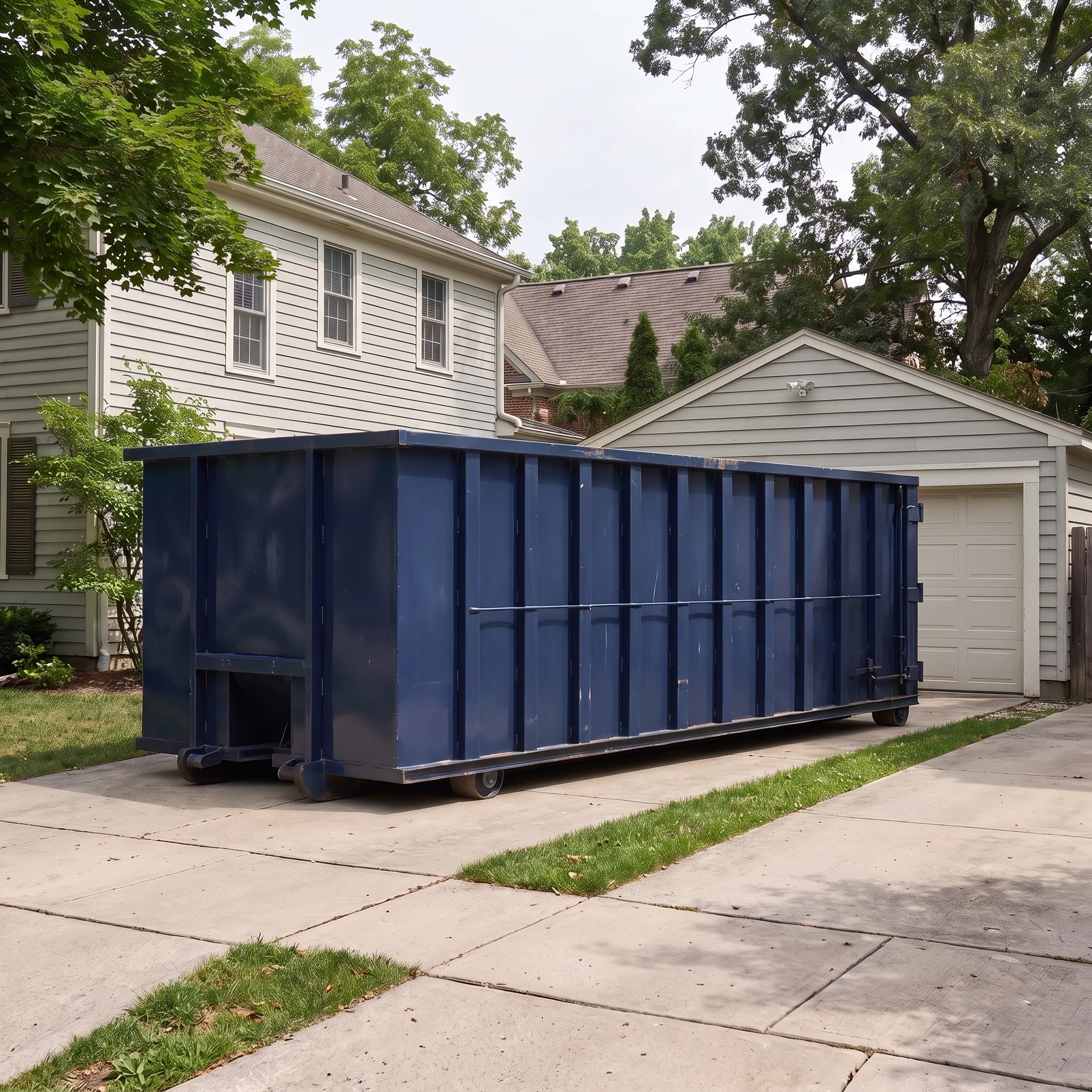 Dumpster on a Detroit, MI job site